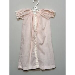 Vintage Lullaby Set Pink Infant Dress Lace Trim 3-6 Months RN28422 USA